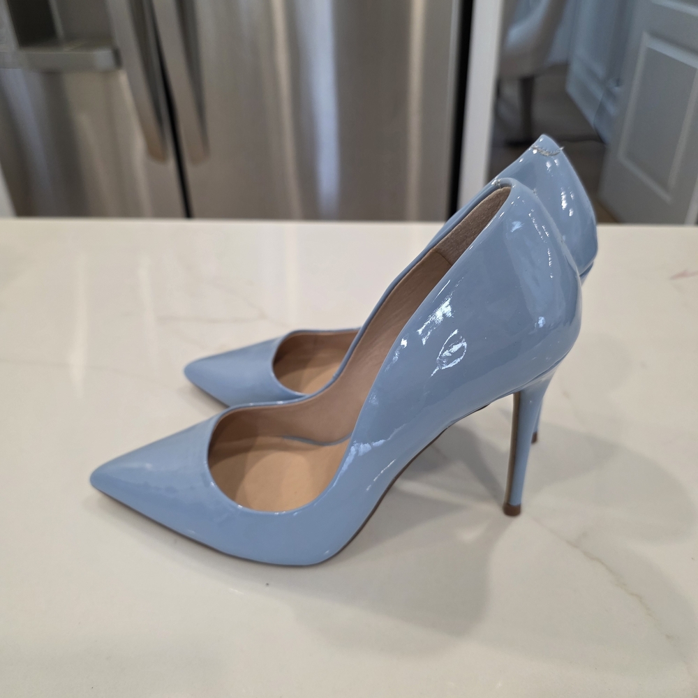 Elegant Blue Women's Stiletto Heels - Picture 2 of 4